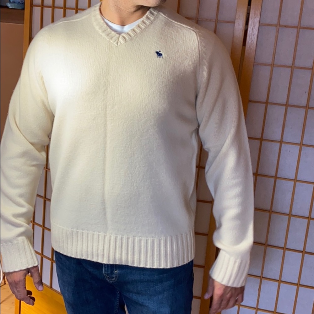 V neck wool sweater Abercrombie & Fitch